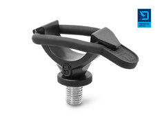 Supporto canna con blocco Delphin LOX / 1 supporto + 2 elastici | Uni